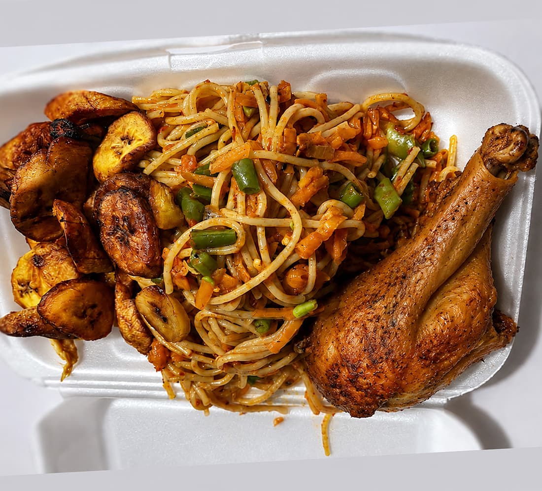 Spaghetti, Plantain and Turkey